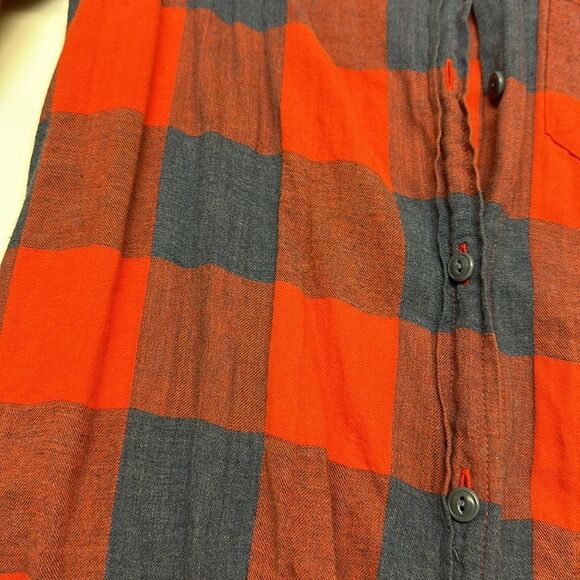 J.Crew Orange & Blue Buffalo Check Button-down Shirt - Picture 5 of 6